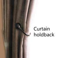 GOYI HOME best-selling classical style window metal small ball curtain rod holdbacks / drapery holdbacks